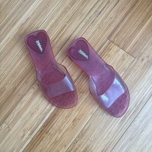 Melissa Translucent Lavender Slide Sandals
